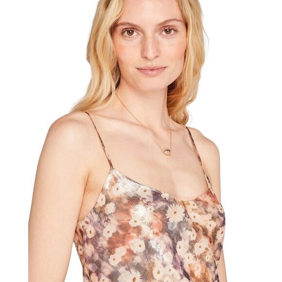Club Monaco NWT Women’s Size XL Sunset Shimmer Silk Blend Kora Camisole Cami Top - Picture 5 of 12